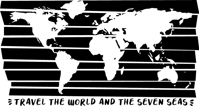 Vinyl teppich weltkarte die welt bereisen - TenStickers