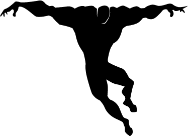 Vinyl teppich kinderzimmer superheld springend - TenStickers