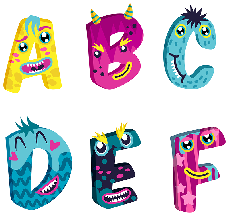 Vinyl teppich kinderzimmer abc buchstaben design - TenStickers