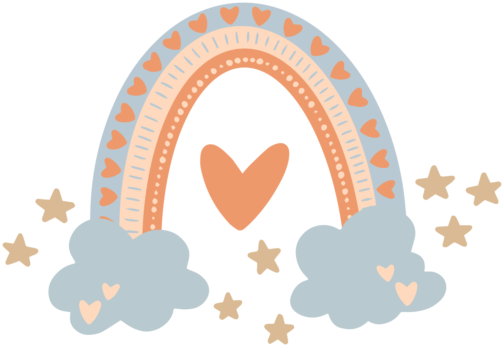 Vinyl teppich kinderzimmer regenbogen pastellfarben - TenStickers