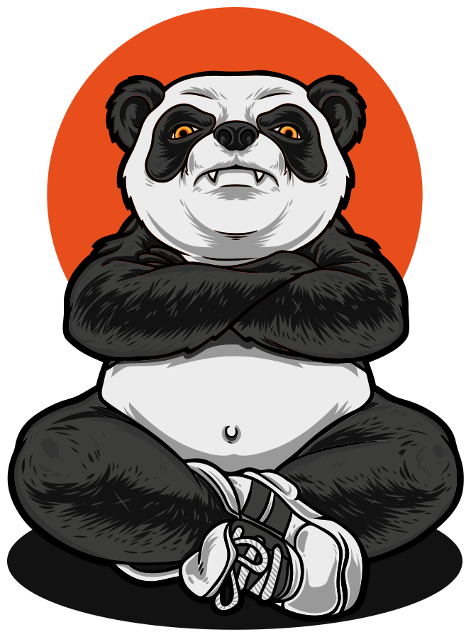 Vinyl teppich kinderzimmer panda gangster - TenStickers
