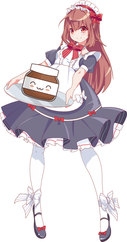 Vinyl teppich kinderzimmer anime mädchen mit nutella - TenStickers