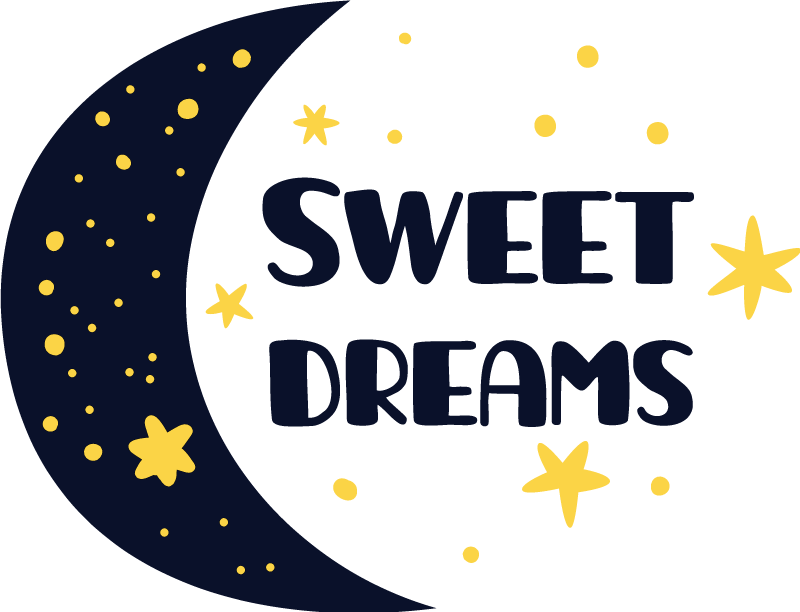 Vinyl teppich kinderzimmer süße träume mit mond und sternen - TenStickers