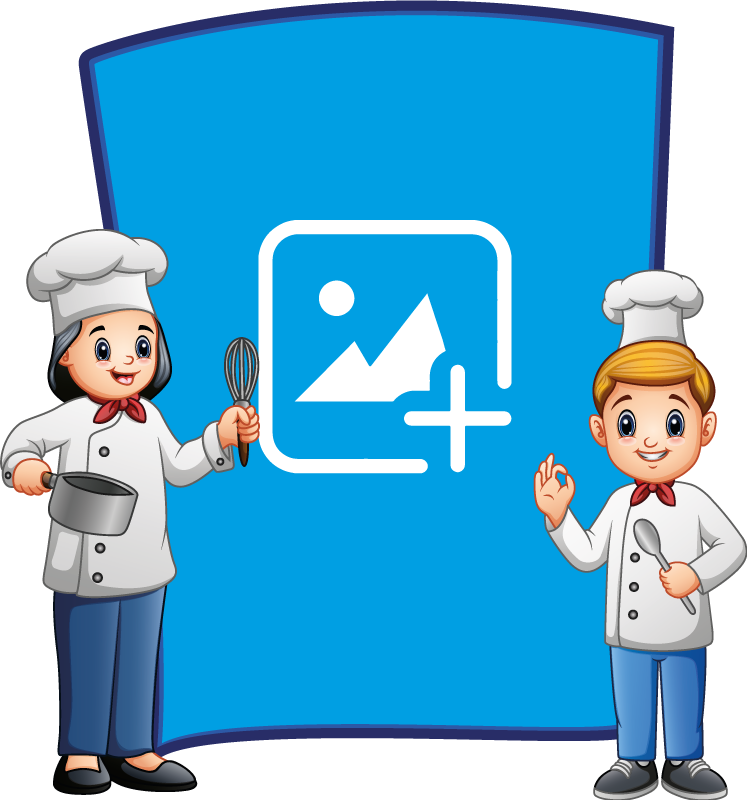 Vinyl teppich kinderzimmer mit kinder chef bilderrahmen - TenStickers