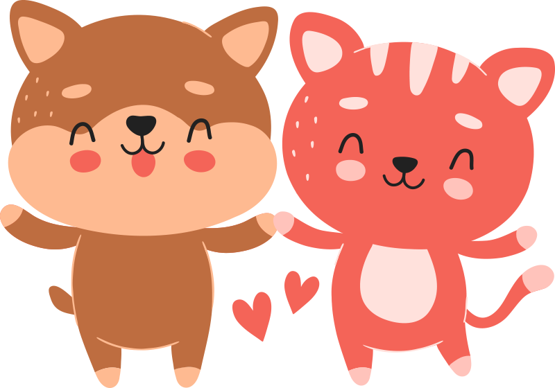 Vinyl teppich kinderzimmer hund freundschaft abzeichen - TenStickers