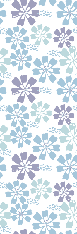 Vinyl teppich bad mit pastellfarbenem blumenmuster - TenStickers