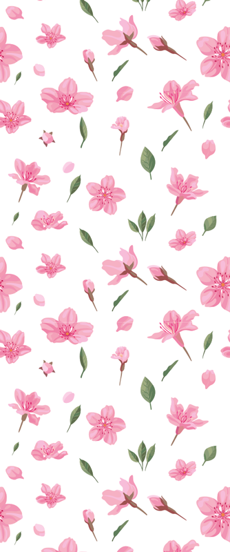 Vinyl teppich bad in aquarellpastell rosa blüten - TenStickers