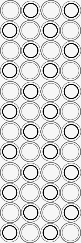 Vinyl teppich bad mit schwarzem und grauem kreismuster - TenStickers