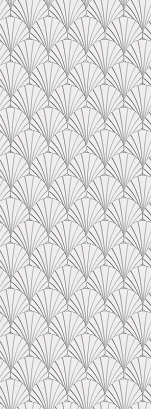 Vinyl teppich bad im art deco muschel design - TenStickers