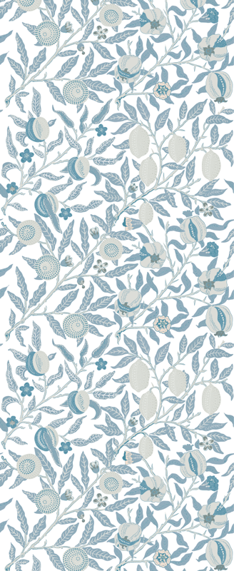 Vinyl teppich bad mit blauen blumen im viktorianischen stil - TenStickers