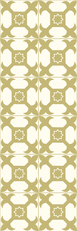 Vinyl teppich bad mit hellen eleganten fliesenmuster - TenStickers