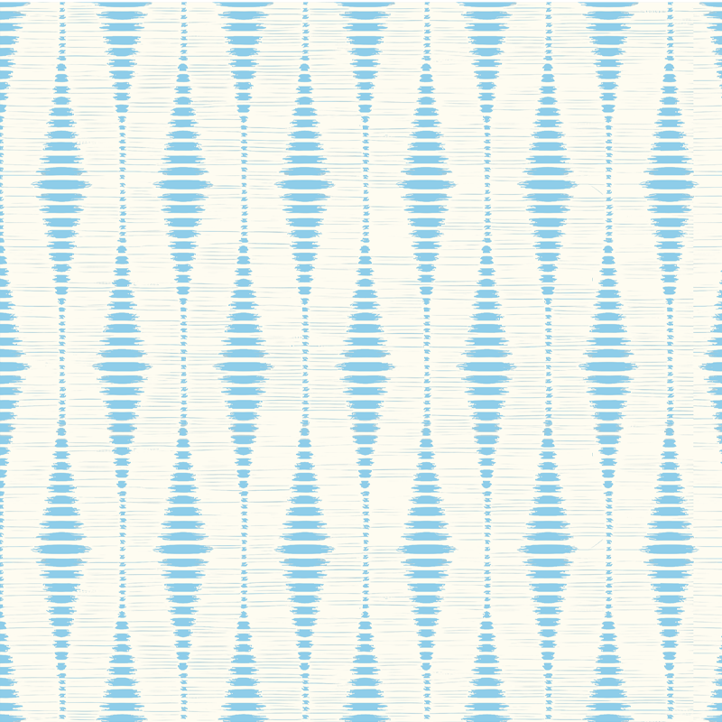 Vinyl teppich geometrisch hellblau rabaul ikat - TenStickers