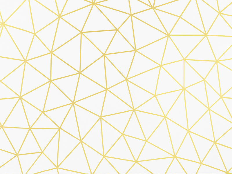 Vinyl teppich geometrisch golden prismenmosaik - TenStickers