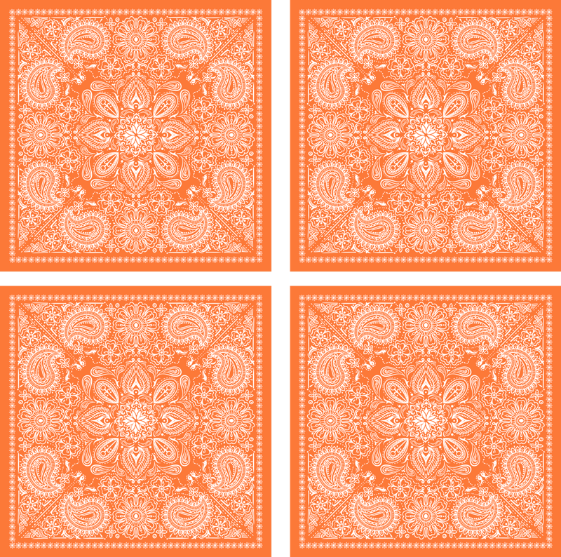 Vinyl teppich bad im paisley fliesen design - TenStickers