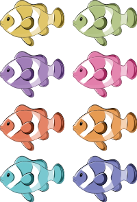 Vinyl teppich bad mit clownfisch duschaufklebern - TenStickers