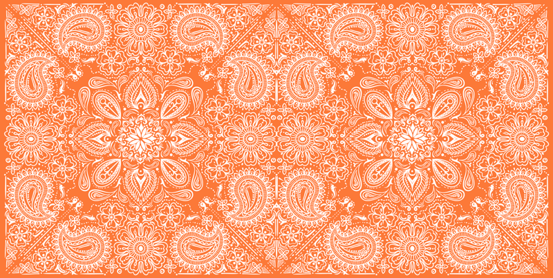 Vinyl teppich küche paisley fliesen möbel - TenStickers