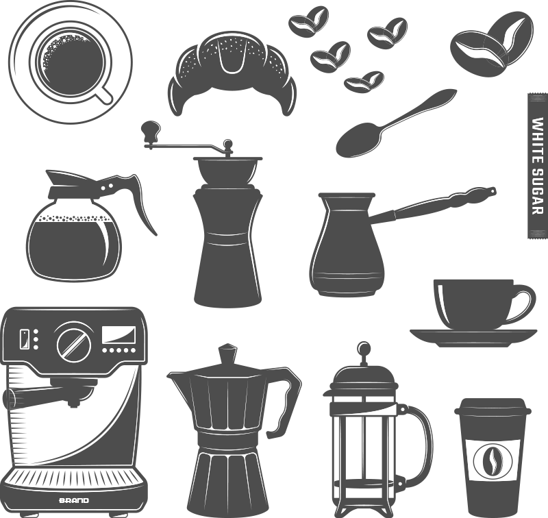 Vinyl teppich küche kaffeetisch menü - TenStickers