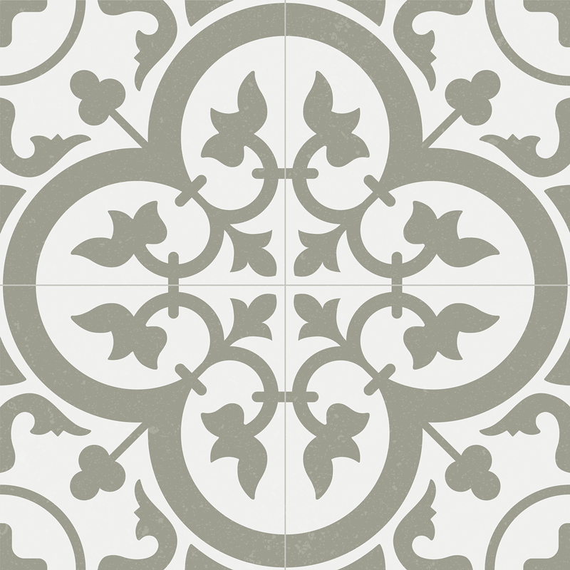 Vinyl teppich küche azulejo marokko in evergreen fog - TenStickers
