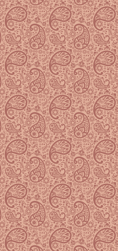 Vinyl teppich küche mit paisleymuster kühlschrank - TenStickers