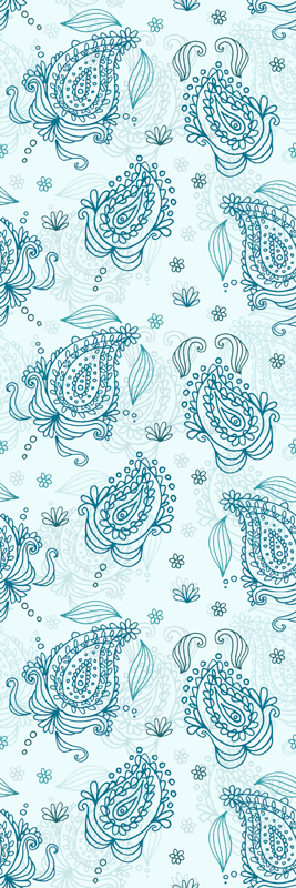 Vinyl teppich küche floral paisley kühlschrank - TenStickers