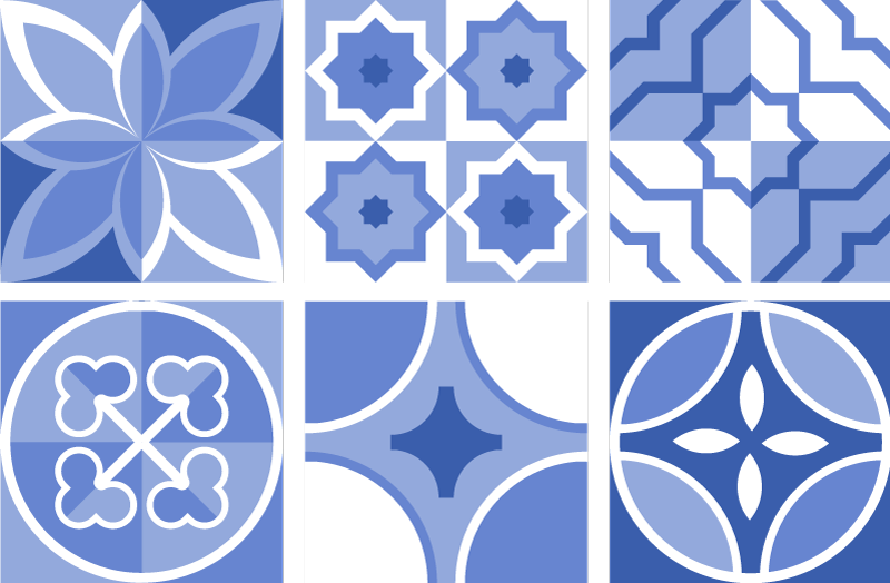 Vinyl teppich küche azulejos cindito fliesen - TenStickers