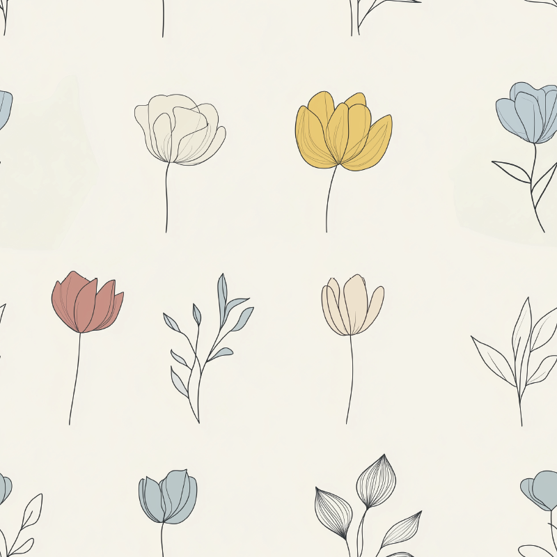 Vinyl teppich küche blumenmuster set - TenStickers
