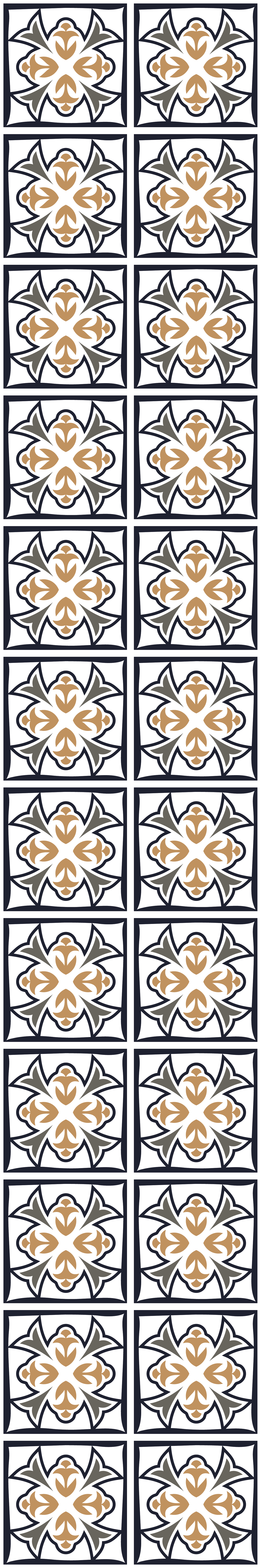 Vinyl teppich küche beige und schwarze portugiesische fliese - TenStickers