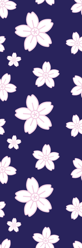 Vinyl teppich schlafzimmer mit vintage pflaumenblütenmuster - TenStickers