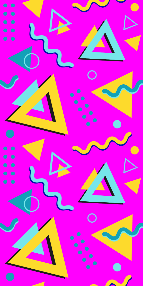 Vinyl teppich schlafzimmer memphis retro 80er geometrie - TenStickers