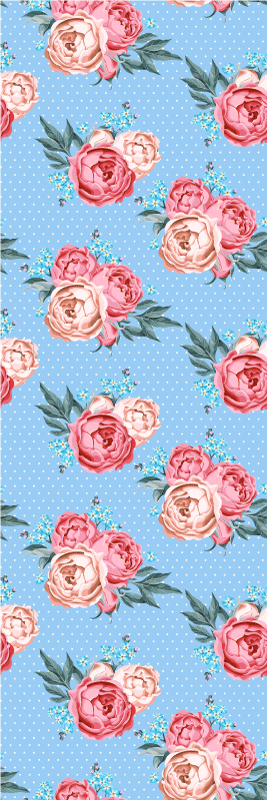 Vinyl teppich schlafzimmer im shabby chic punkte-design - TenStickers