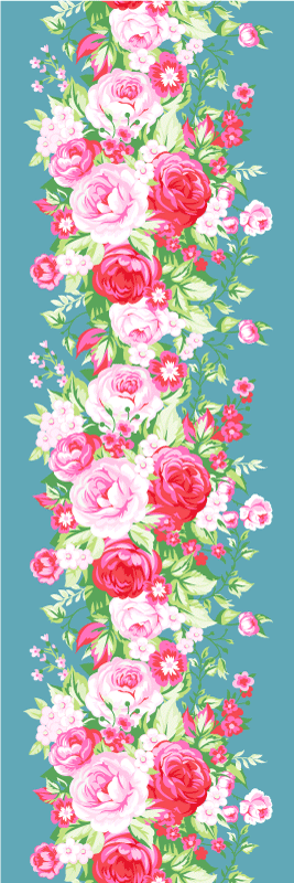 Vinyl teppich schlafzimmer im türkisfarbenen shabby chic - TenStickers