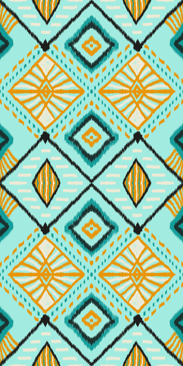 Vinyl teppich schlafzimmer im afrikanischen stil geometrisch - TenStickers