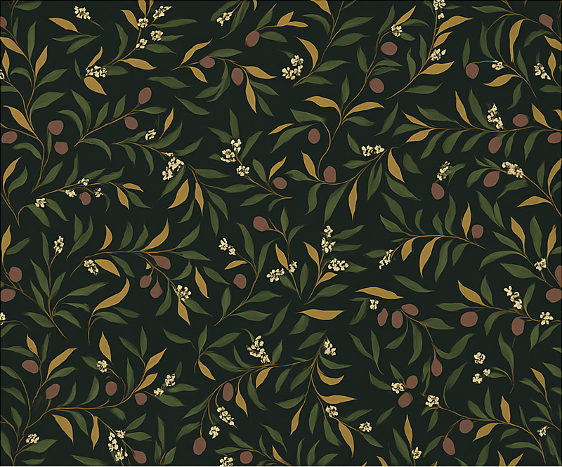 Vinyl teppich schlafzimmer mit einfachem blumenmuster - TenStickers