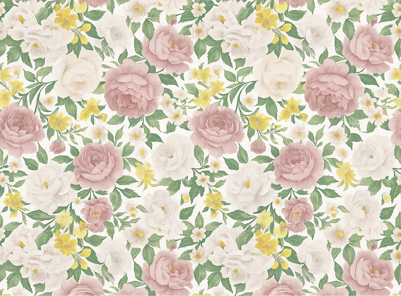 Vinyl teppich schlafzimmer mit rauchigem botanischen motiv - TenStickers