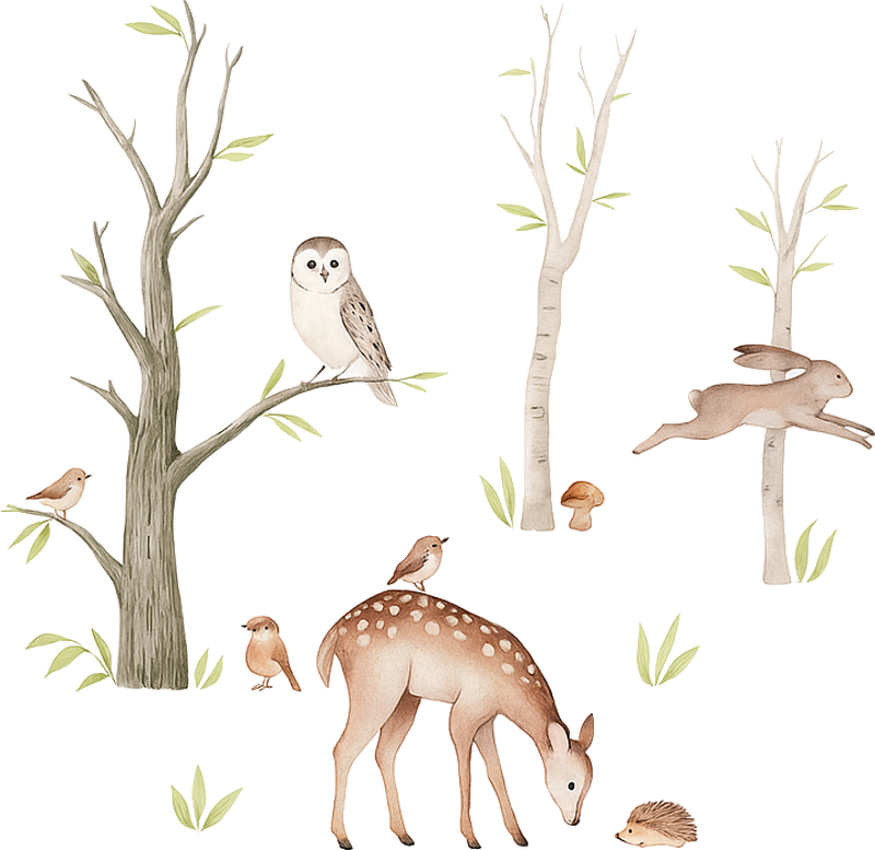 Vinyl teppich schlafzimmer beruhigender herbstwald - TenStickers