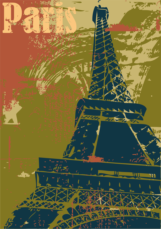 Vinyl teppich schlafzimmer paris dekorationsposter - TenStickers