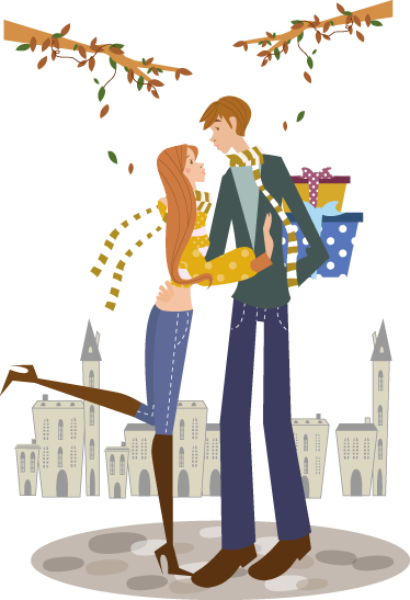 Vinyl teppich schlafzimmer herbstliches paardesign - TenStickers