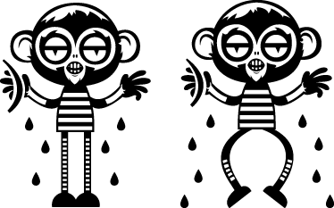 Vinyl teppich schlafzimmer mit dekorativen affen - TenStickers