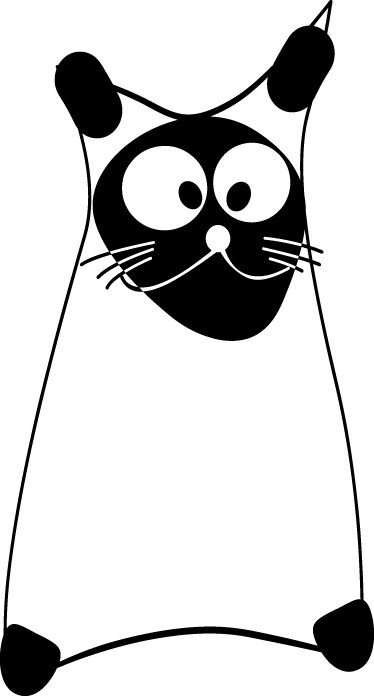 Vinyl teppich schlafzimmer katzenmuster in weiß - TenStickers