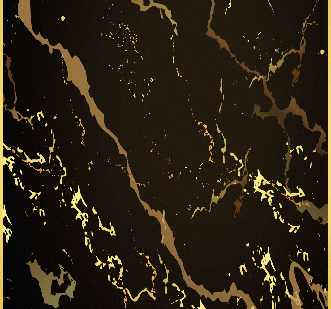 Vinyl teppich büro marmorstruktur schwarz gold - TenStickers