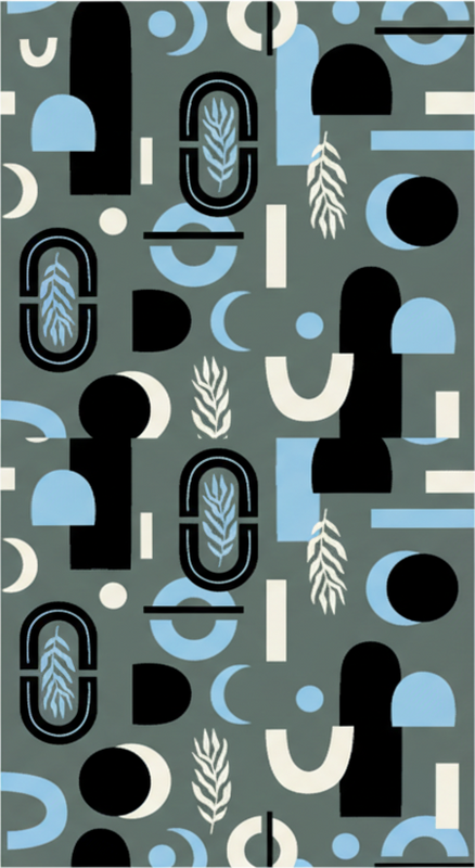 Vinyl teppich schlafzimmer mit geometrischem muster - TenStickers