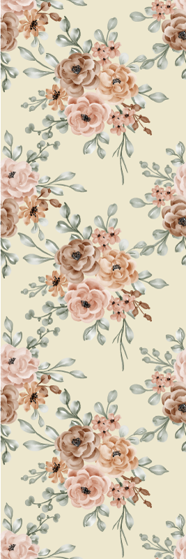 Vinyl teppich schlafzimmer mit romantischen rosenmotiven - TenStickers