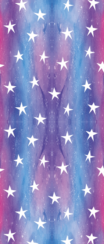 Vinyl teppich schlafzimmer lila kosmos mit sternen - TenStickers