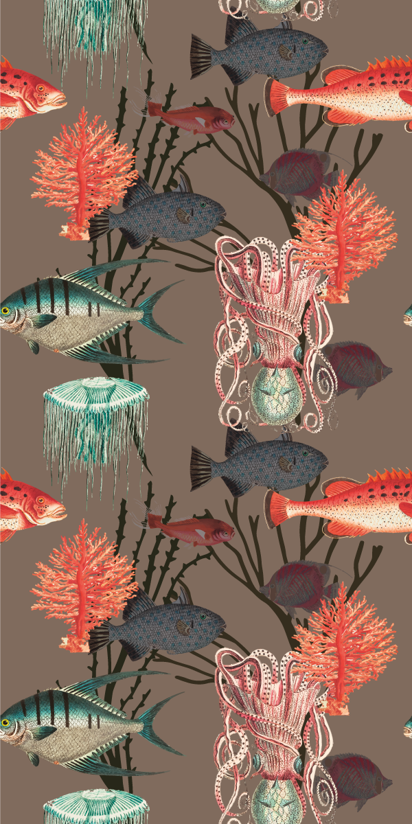 Vinyl teppich schlafzimmer korallen unterwasserwelt - TenStickers