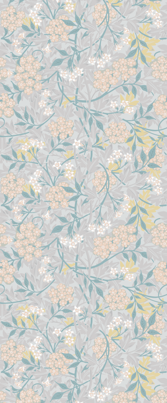 Vinyl teppich schlafzimmer elegantes blumenmuster der 80er - TenStickers