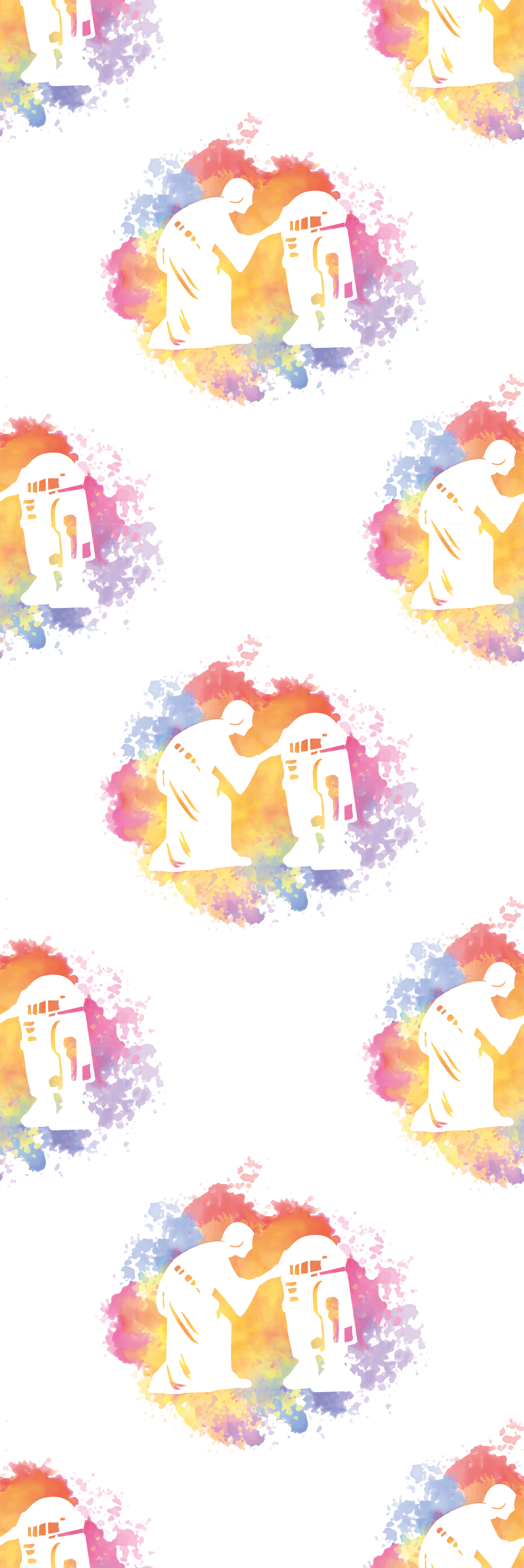 Vinyl teppich schlafzimmer mit leuchtendem collagenmuster - TenStickers