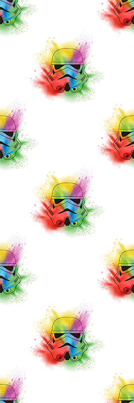 Vinyl teppich schlafzimmer mit weißen trooper-köpfen - TenStickers