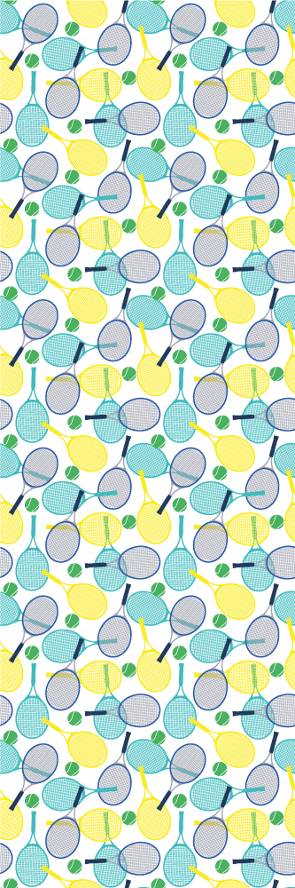 Vinyl teppich schlafzimmer mit bunten schläger-mustern - TenStickers