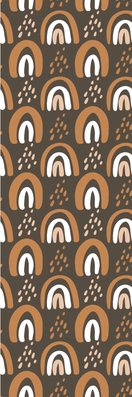 Vinyl teppich schlafzimmer regenbogenmuster mit tropfen - TenStickers