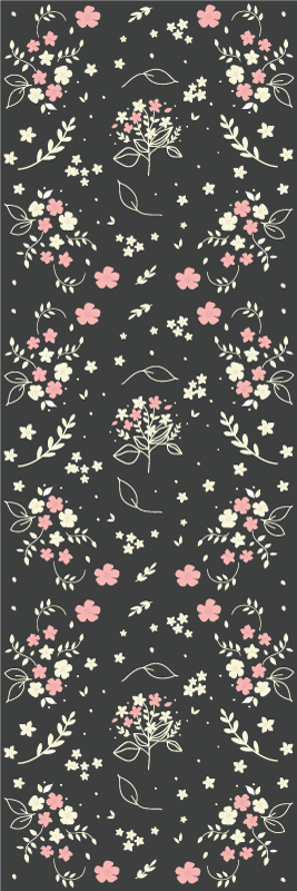 Vinyl teppich schlafzimmer grauer hintergrund mit rosa - TenStickers